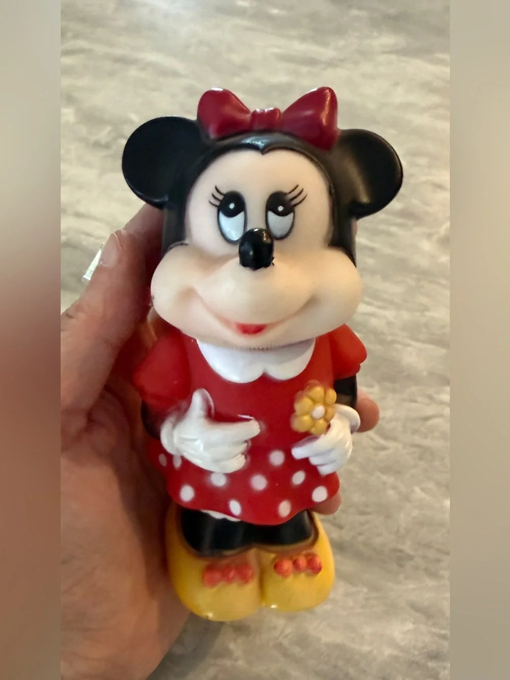 Walt Disney Company Tootsietoy Minnie & Mickey 1986 Vintage Dolls Rubber 5”